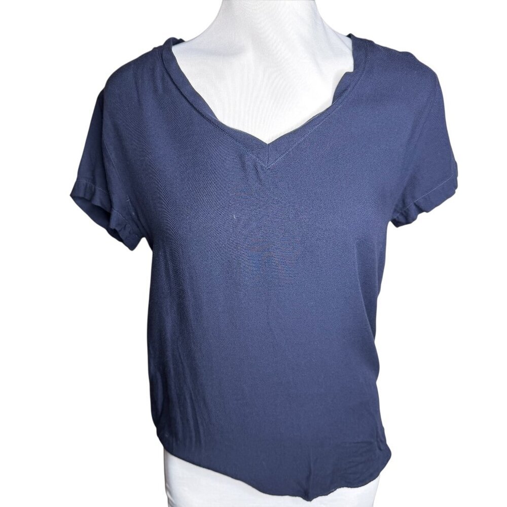 Cloth and Stone Stitch Fix XS blue tee hi lo hem